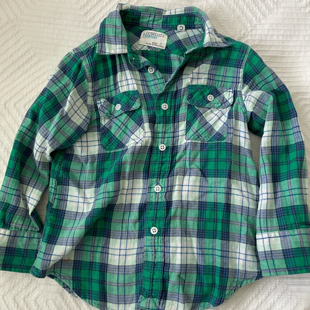Crewcuts 3T plaid button up